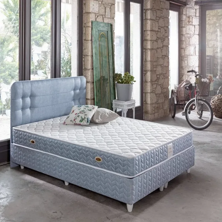 MD Olivia 150x200 Mattress, Divan Base, Headboard Set CB1120