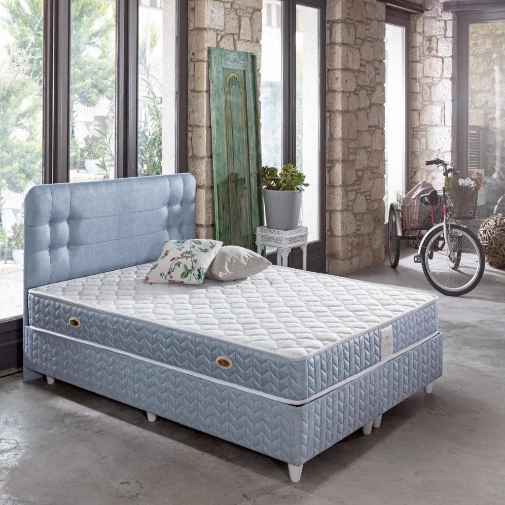 MD Olivia 150x200 Mattress, Divan Base, Headboard Set CB1120