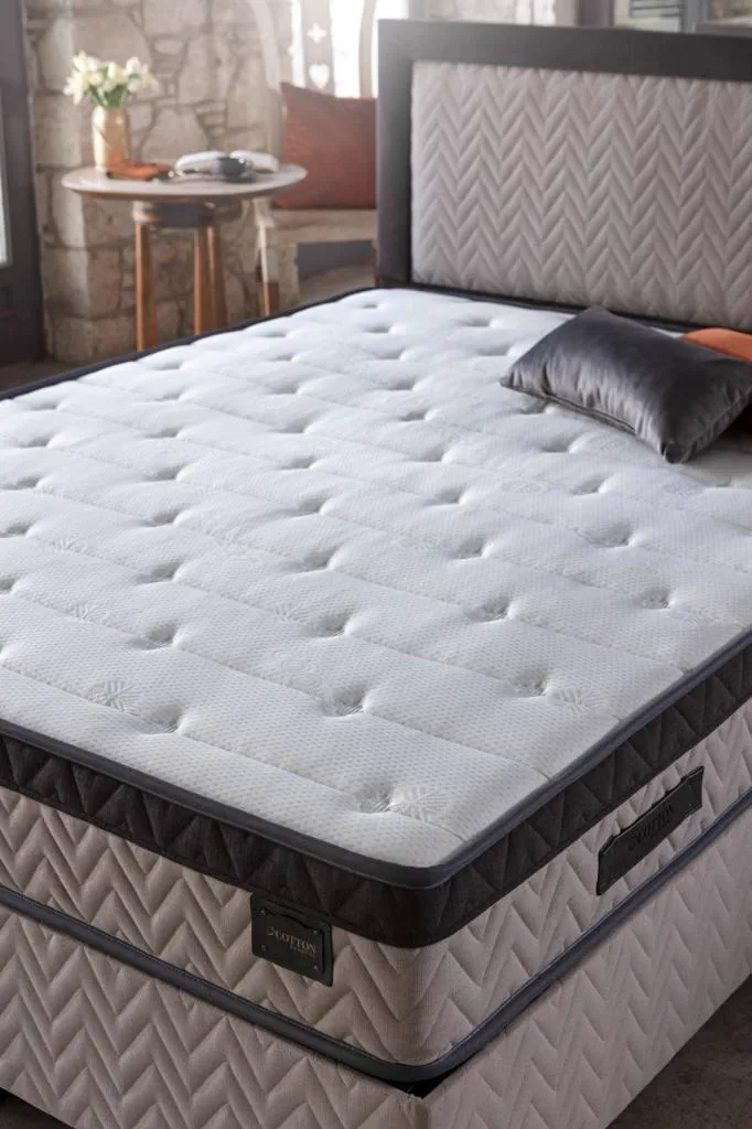 MD Arena 200x200 Mattress, Divan Base, Headboard Set CB1118