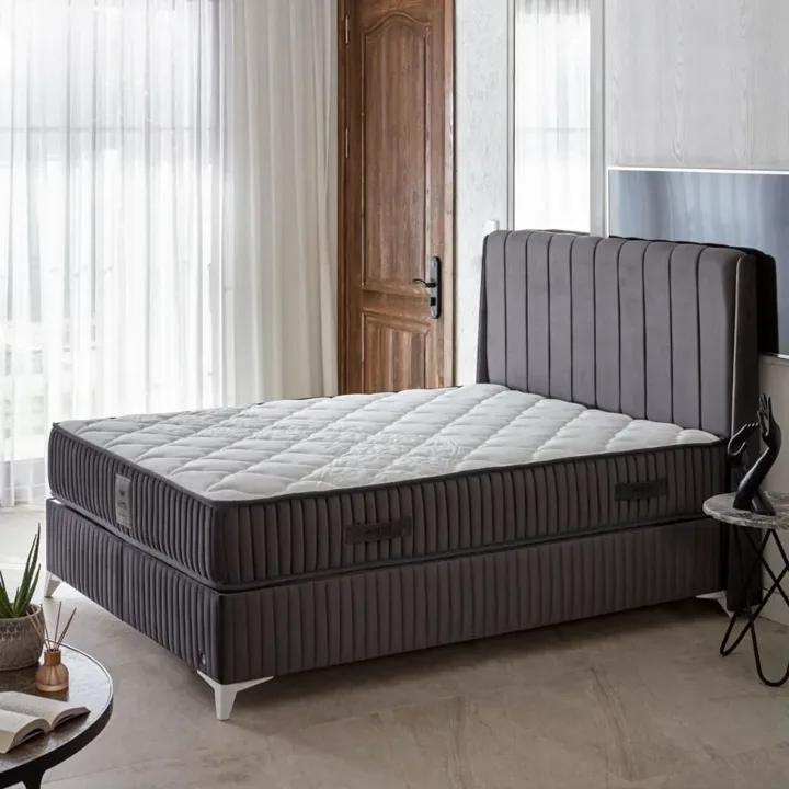 MD Vita 120x200 Single Mattress, Divan Base, Headboard Set CB1111