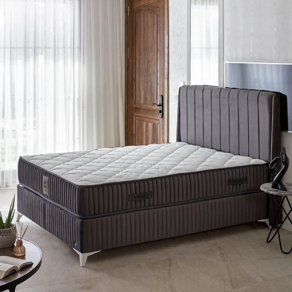 MD Vita 120x200 Single Mattress, Divan Base, Headboard Set CB1111