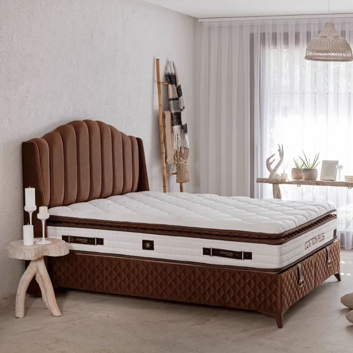 MD Cotton Plus 90x190 Mattress, Divan base, Headboard Set CB1108