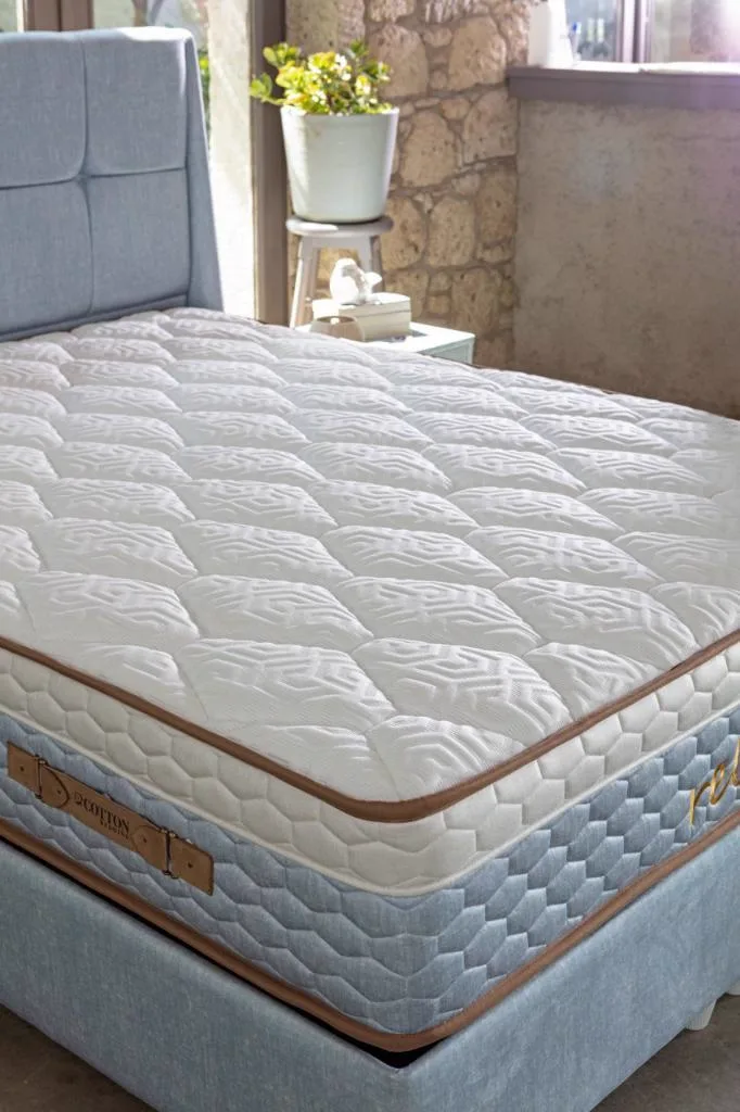 MD Relax Soft 180x200 Mattress, Divan Base, Headboard Set CB1107
