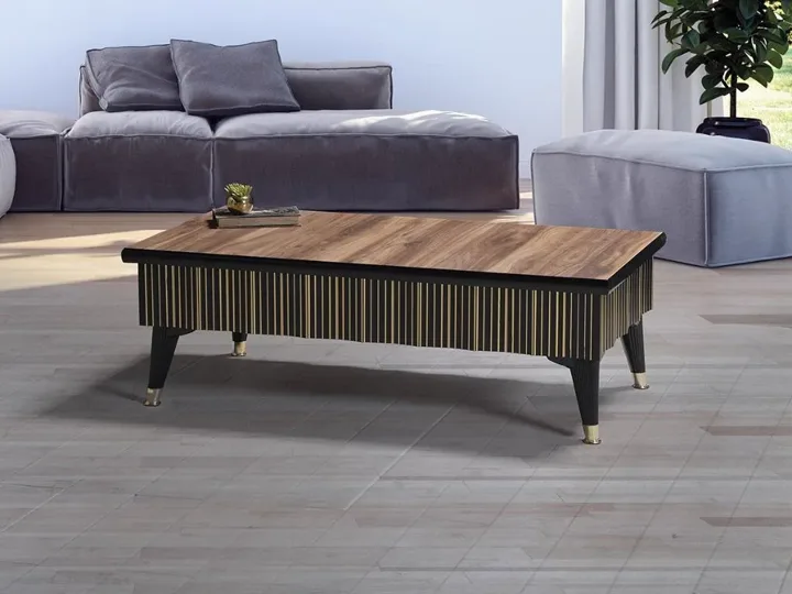 Deniz Coffee Table E6129 - Walnut-Walnut