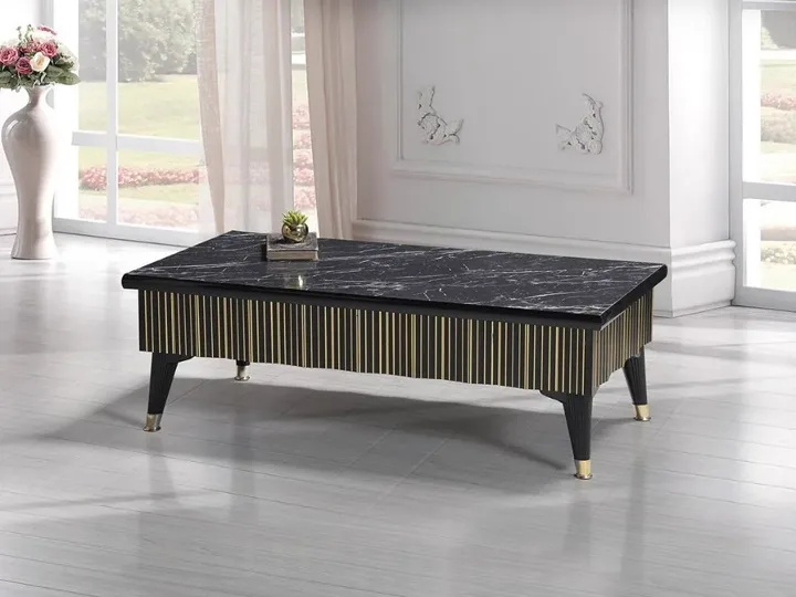 Deniz Coffee Table E6126 - Black Marble