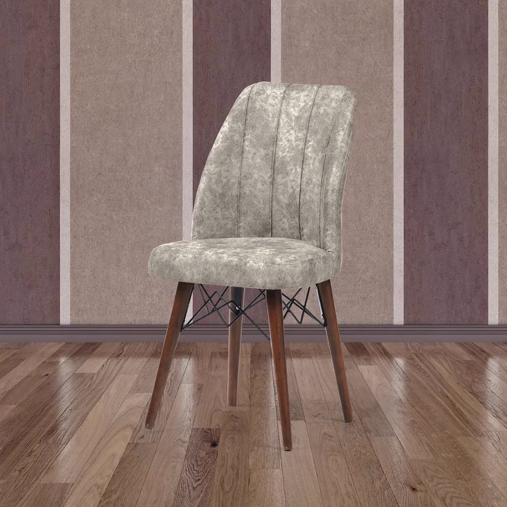 MDF Style Walnut Kitchen Table and Chair Set ECN5550