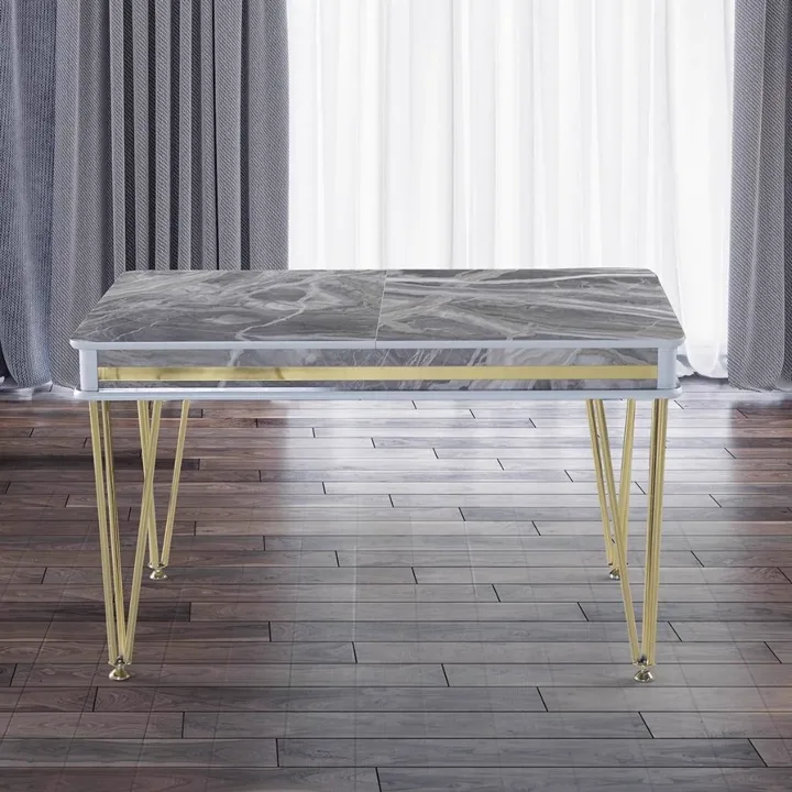 Gold Cream Marble Table E3003A