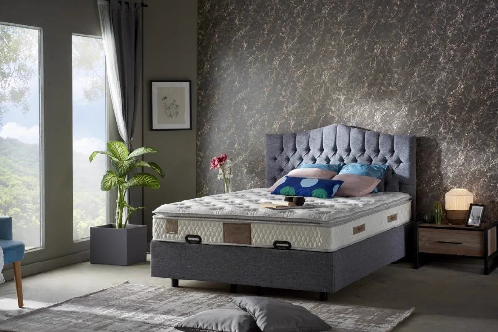Relax 120x200 Single Mattress, Divan Base, Headboard Set PV114