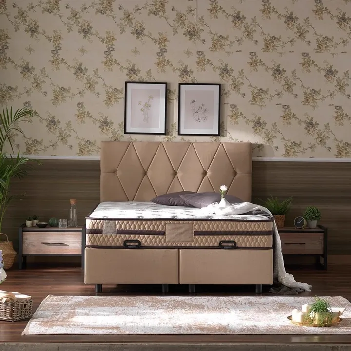 Dia 120x200 Single Mattress, Divan Base, Headboard Set PV106