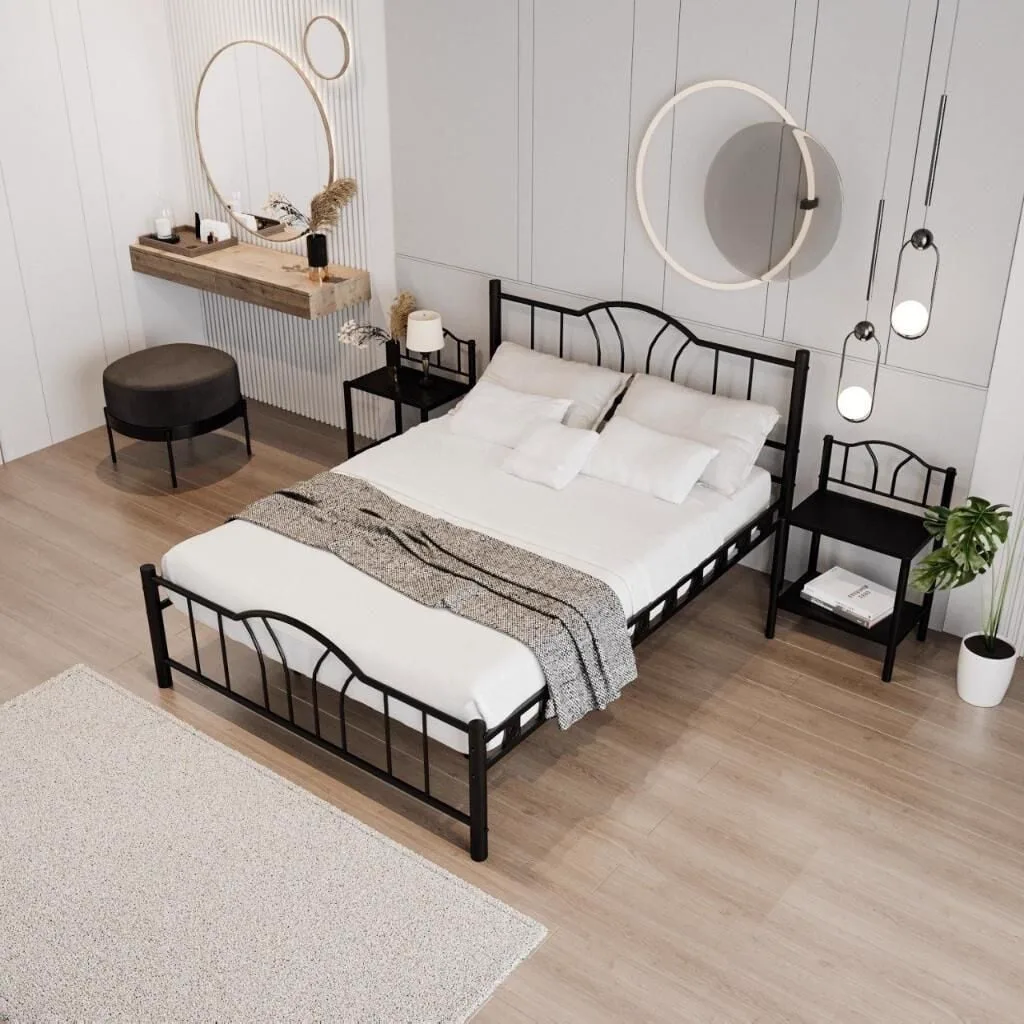 Bella Metal Bedstead 90x200 ARM139 Black