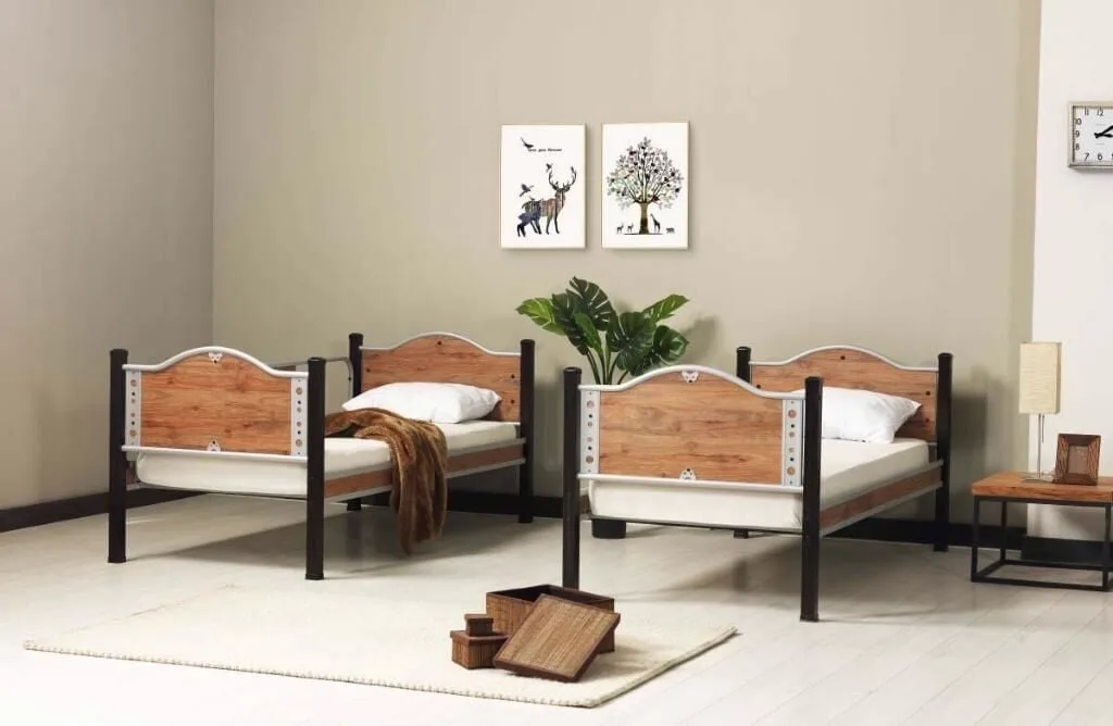 Inci Bunk Bed 90x190 ARM005 Black + Walnut