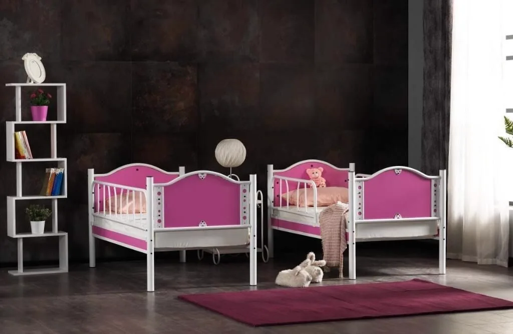 Baby Inci Bunk Bed 90x200 ARM024 Pink