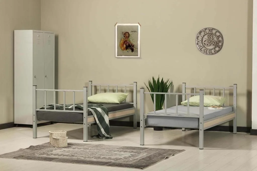 Yurt Metal Bunk Bed 90x190 ARM033 Grey