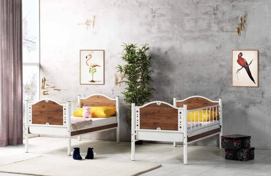 Baby Inci Bunk Bed 90x190 ARM023 Walnut