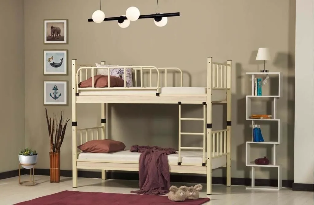 Yurt Metal Bunk Bed 90x190 ARM033 Cream
