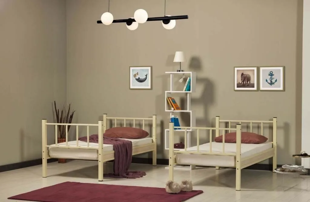 Yurt Metal Bunk Bed 90x190 ARM033 Cream