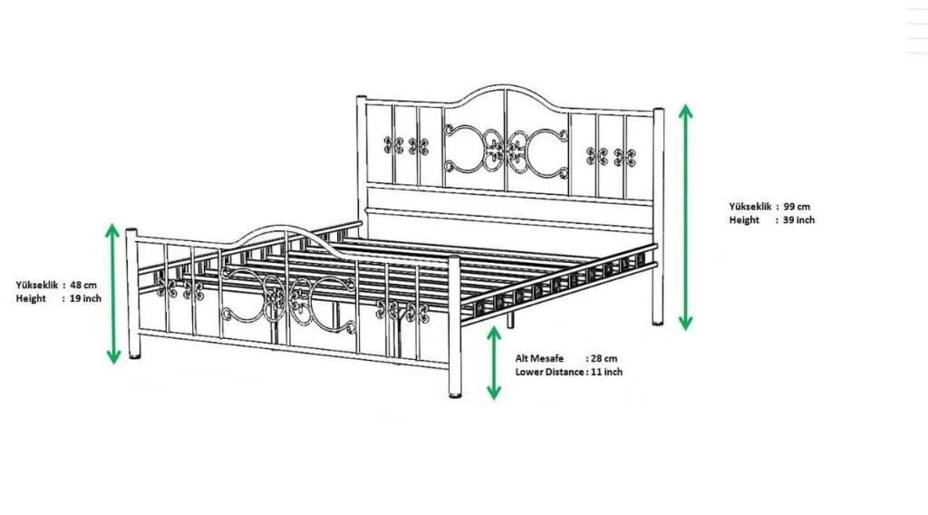 Stella Metal Bedstead 160x200 ARM171