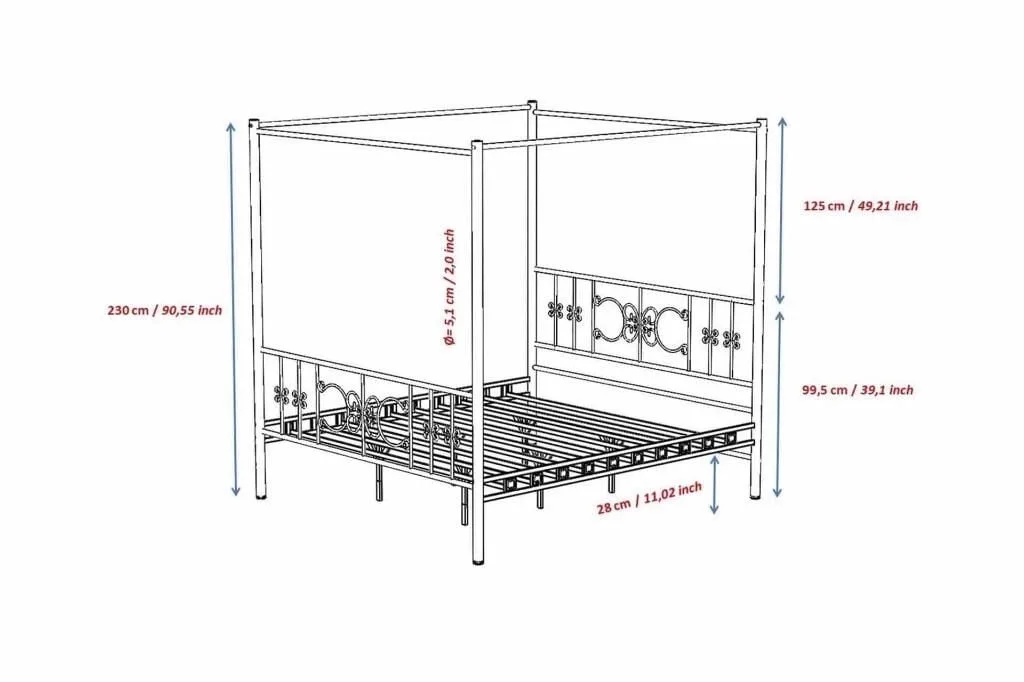 Stella Sultan Metal Bedstead 140x190 ARM175