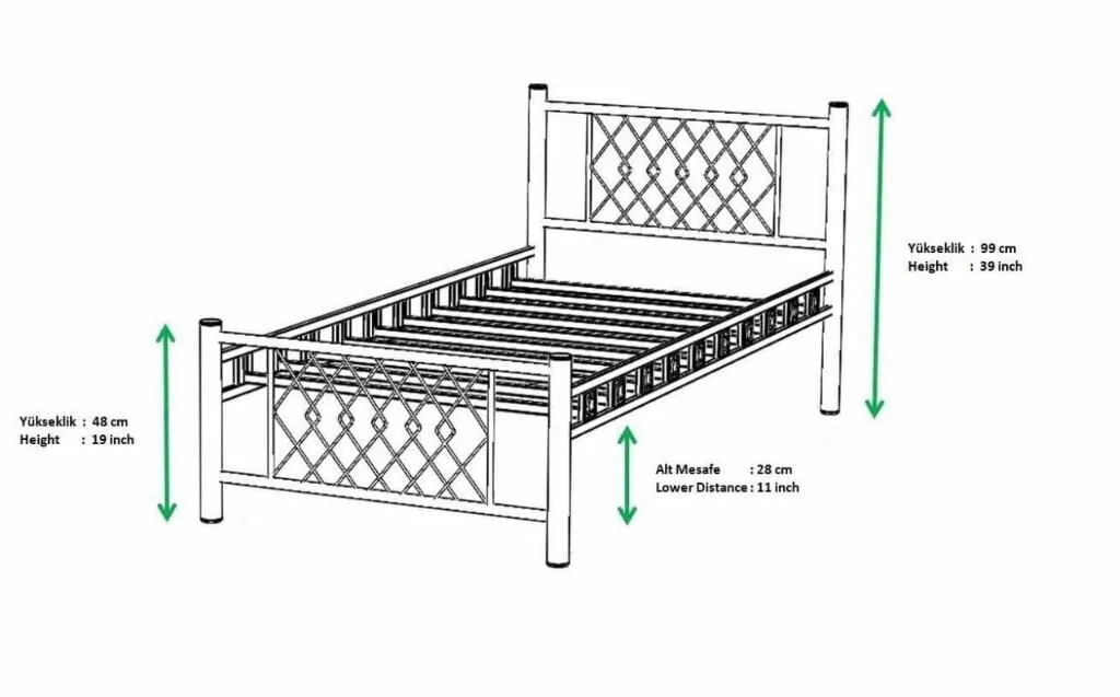 Metis Metal Bedstead 90x190 ARM164