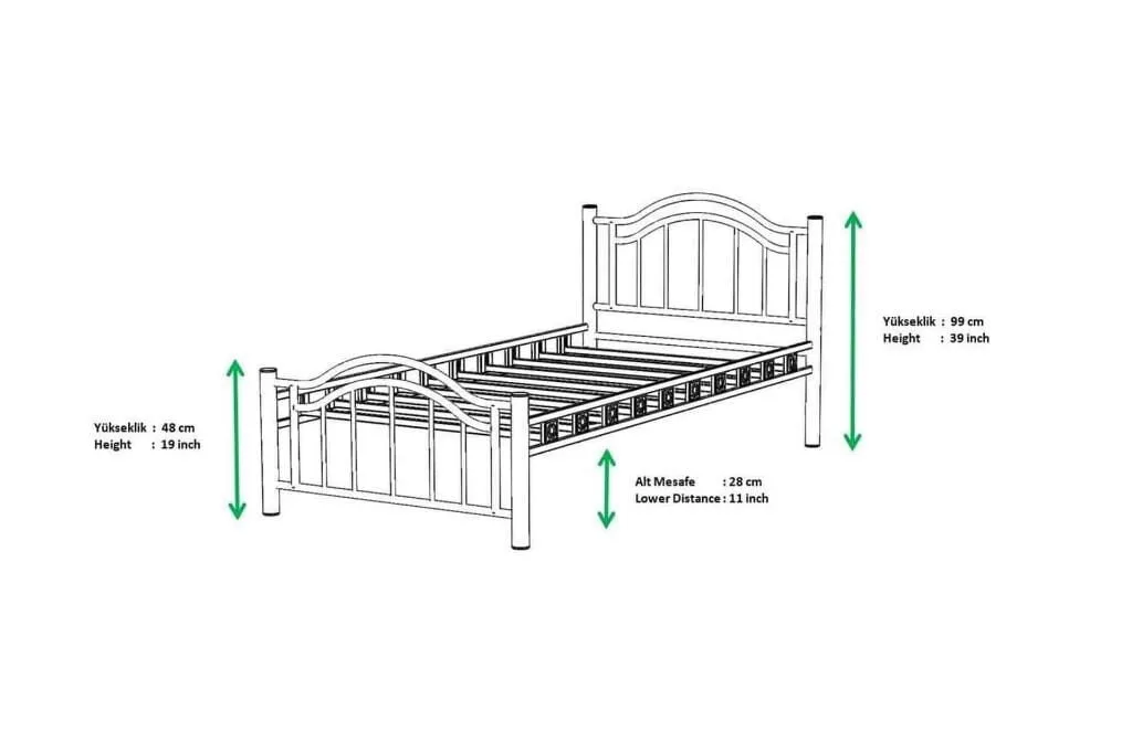 Belinay Metal Bedstead 100x200 ARM131