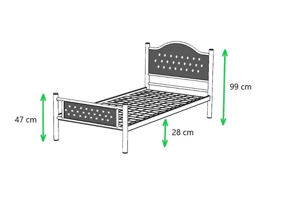Milan Metal Bedstead 90x200 ARM126