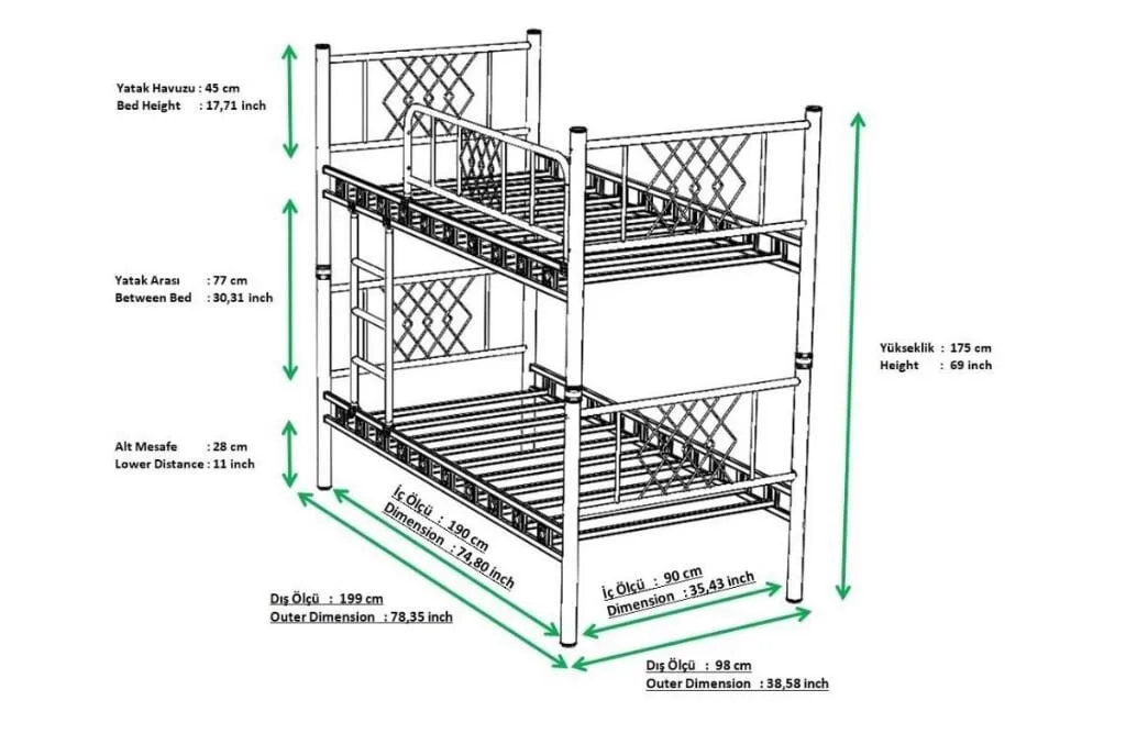 Metis Bunk Bed 90x190 ARM047