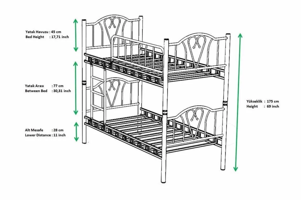 Orkide Bunk Bed 90x200 ARM046
