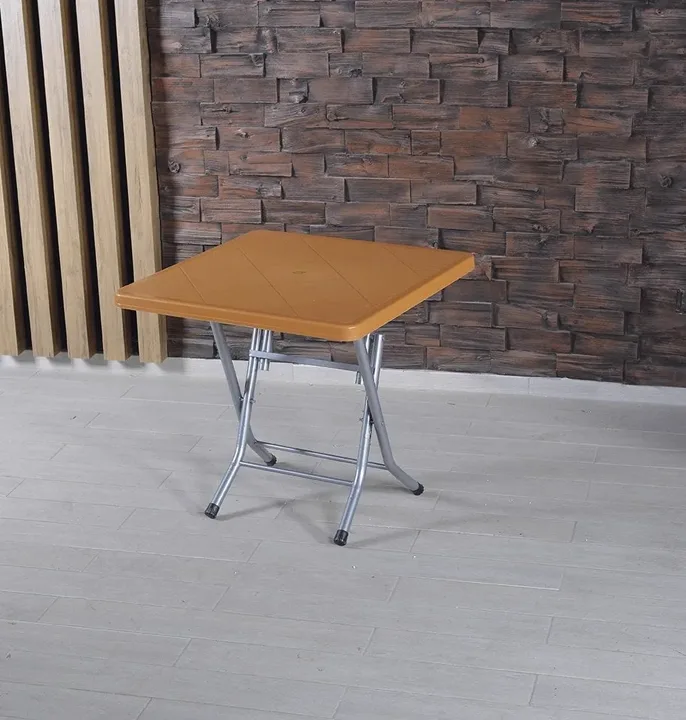 MD S354 Folding Plastic Table 80x80cm (Teak)