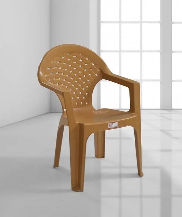MD S327 Eco Plastic Armchair (Teak)