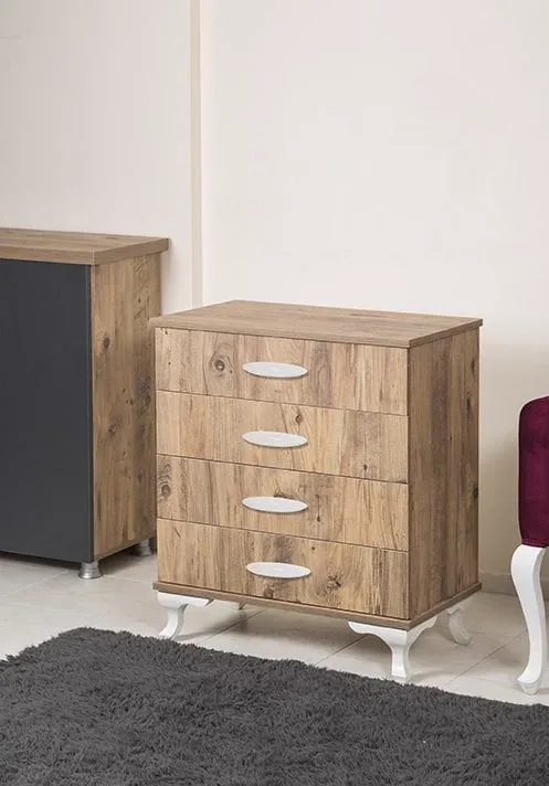 MD S261 Chest of Drawers (4-Drawer, Atlantic Pine)