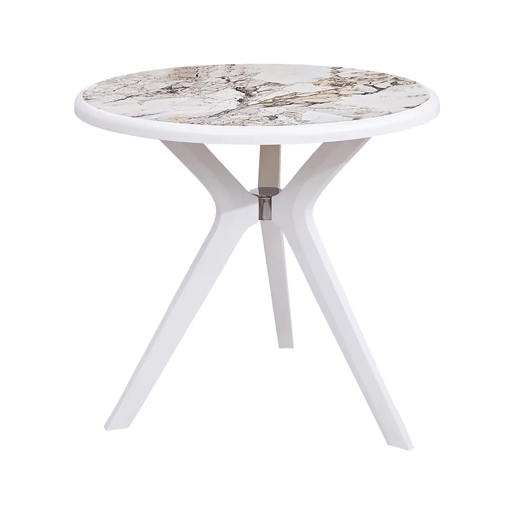 Oslo White Marble Table Set