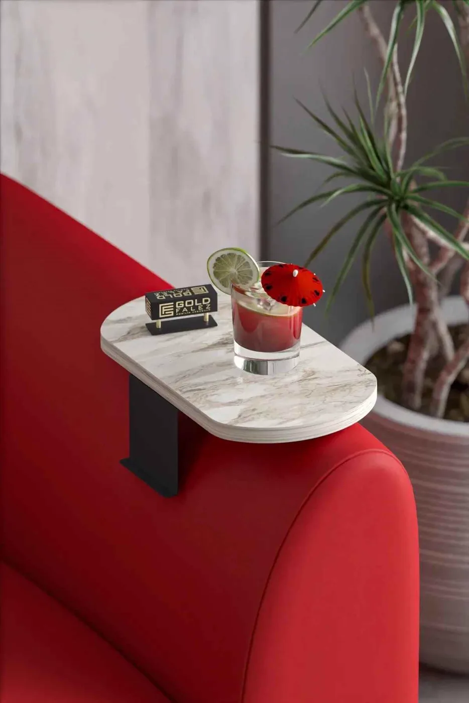 2-Piece White Oval Side Table Adjustable Sofa Tray Set