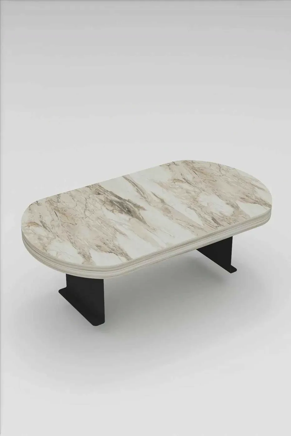 2-Piece White Oval Side Table Adjustable Sofa Tray Set