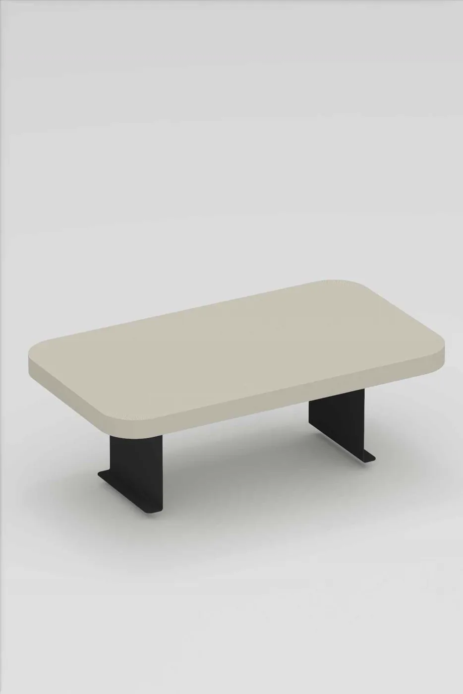 2-Piece Adjustable White Side Table, Modern Style