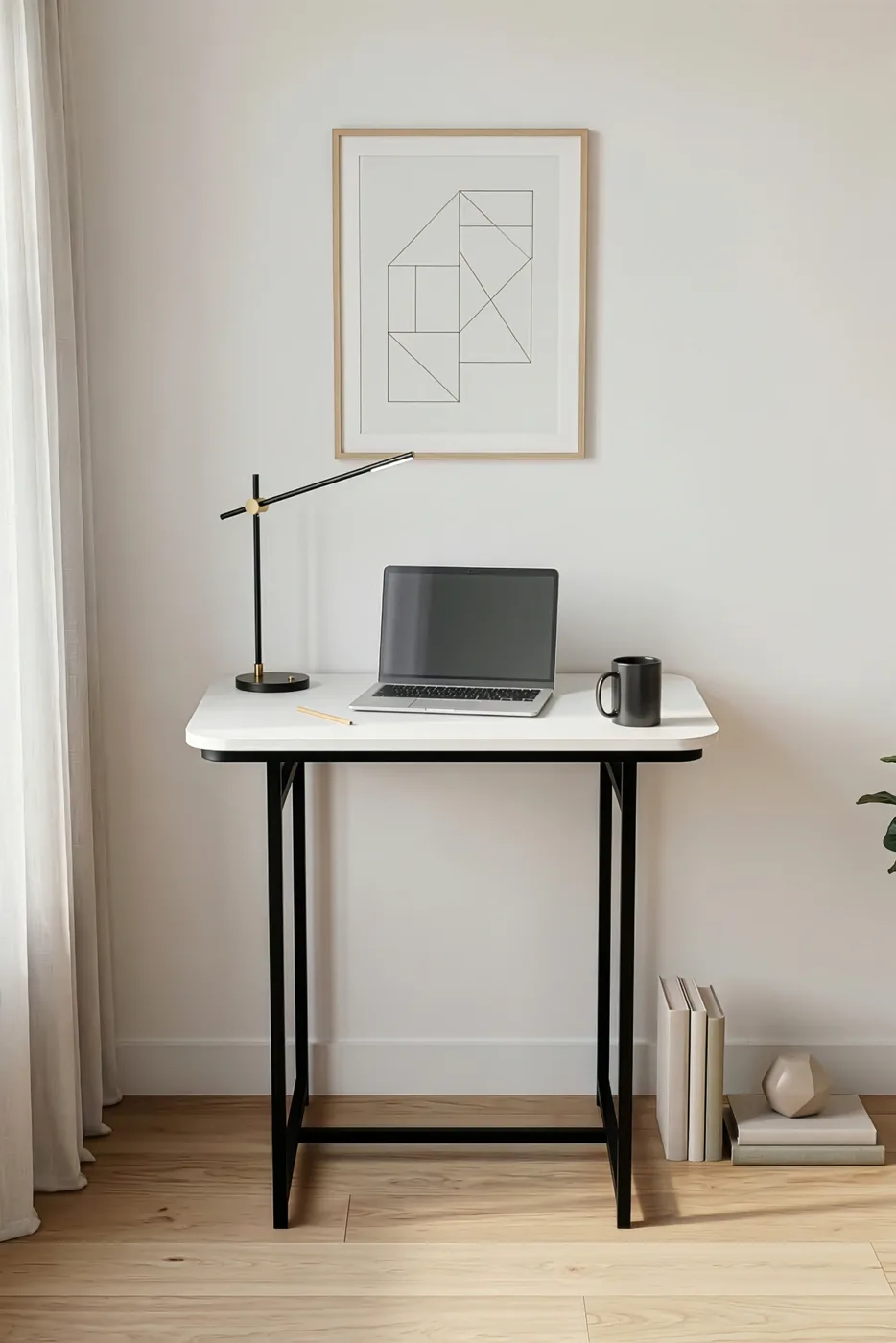 Minor Modern Melamine-faced Chipboard Kitchen Table White