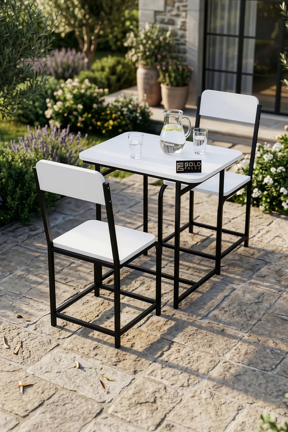 Minor Modern Metal-Legged Kitchen Chair White