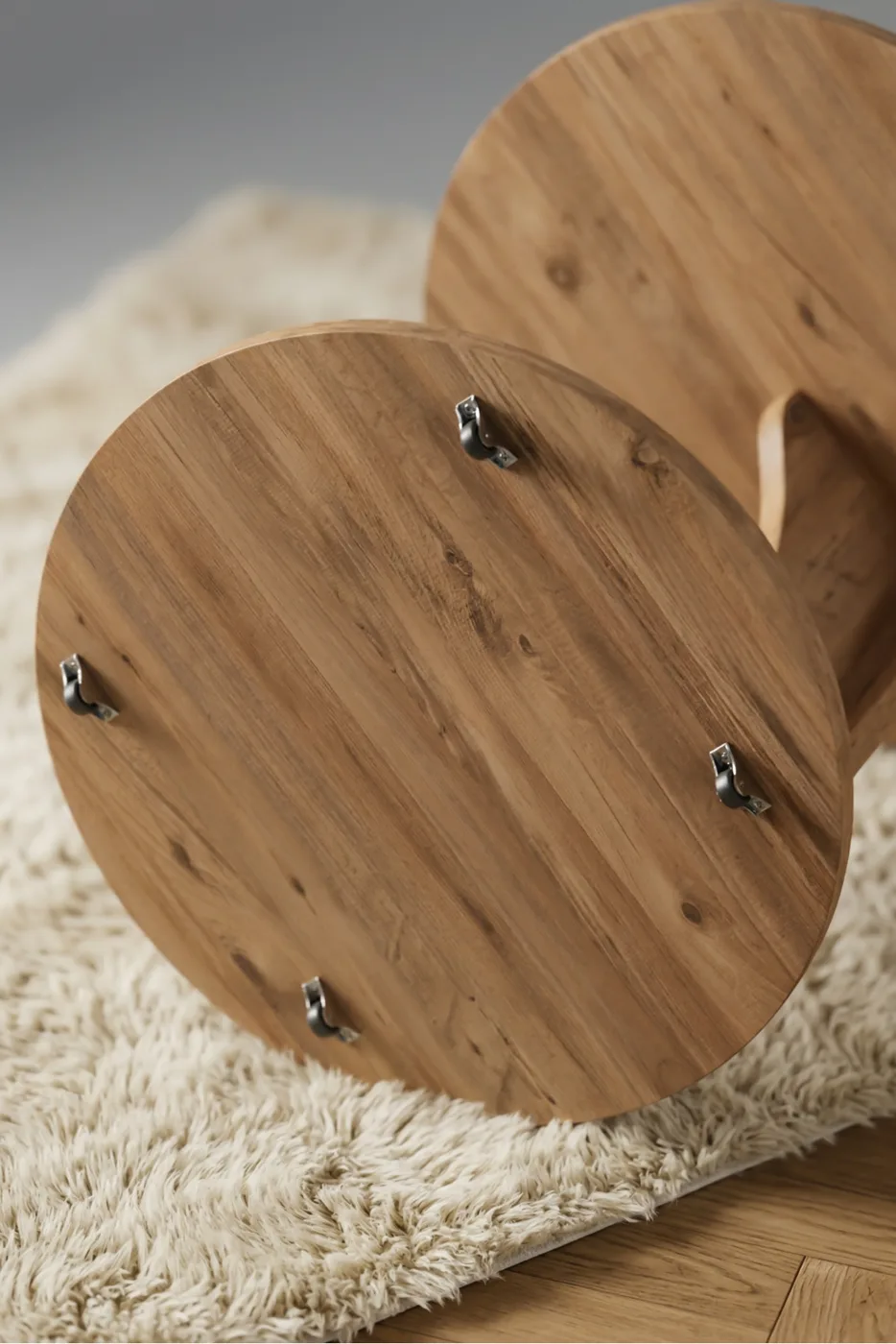 Classic Melamine-faced chipboard C Side Table Round Brown