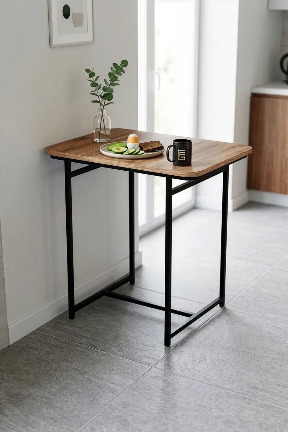 Minor Modern Melamine-faced Chipboard Kitchen Table Brown