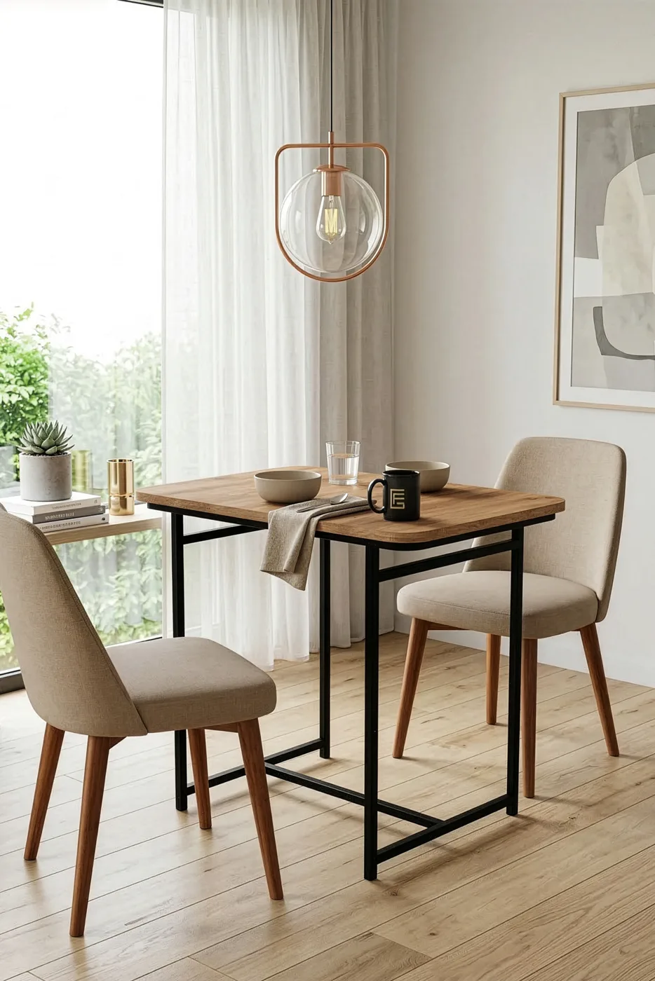 Minor Modern Melamine-faced Chipboard Kitchen Table Brown