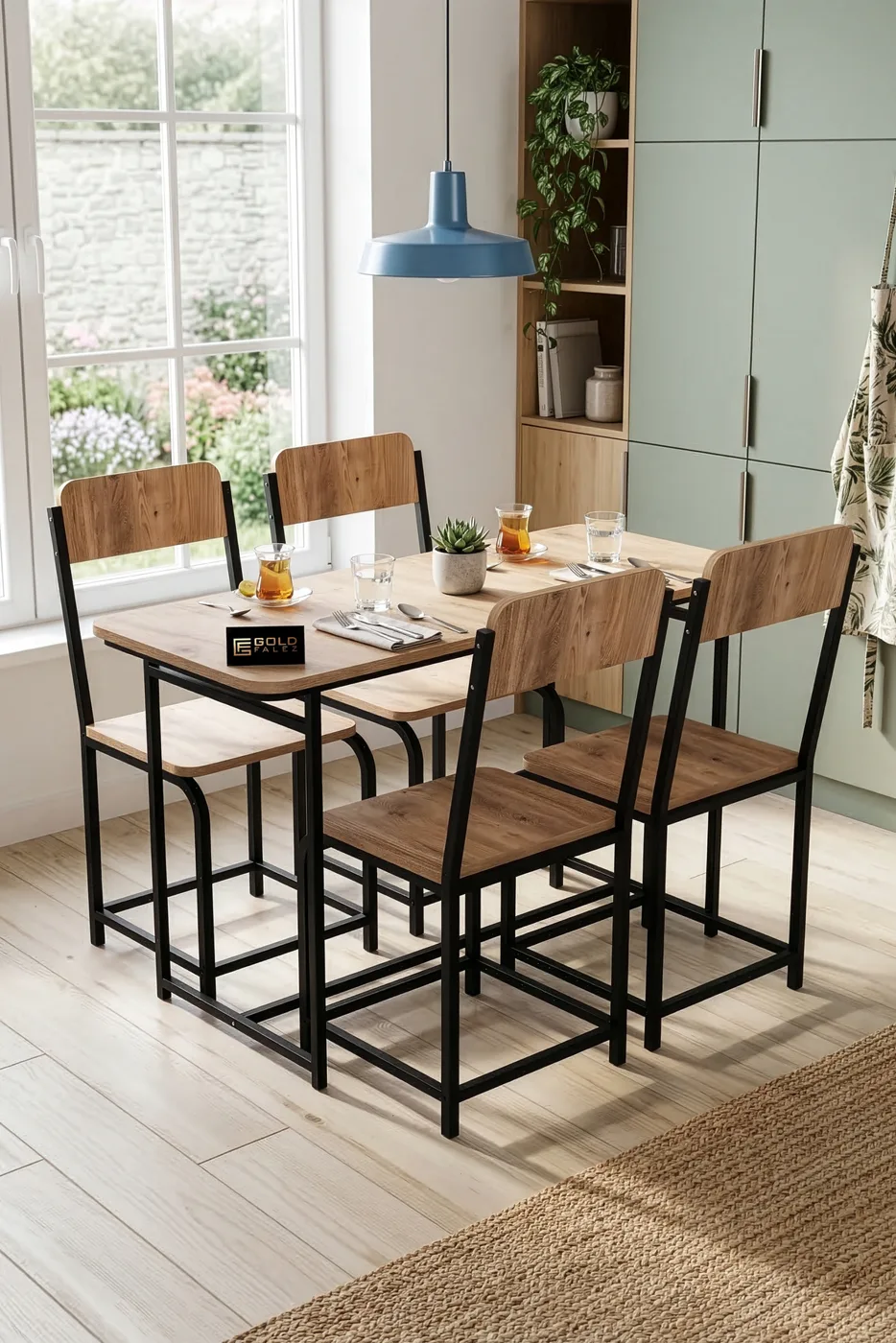 Minor Modern Melamine-faced Chipboard Kitchen Table Set, Coffee