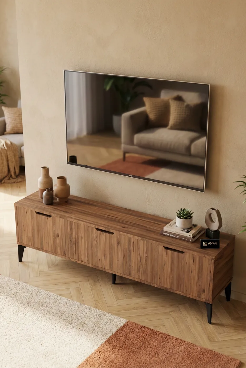 Royal Classic Melamine-faced chipboard TV Unit Brown