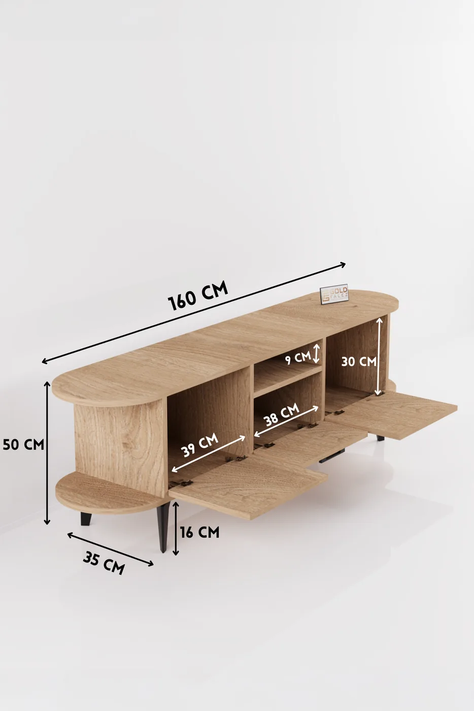 Mira Melamine-faced Chipboard TV Unit Beige