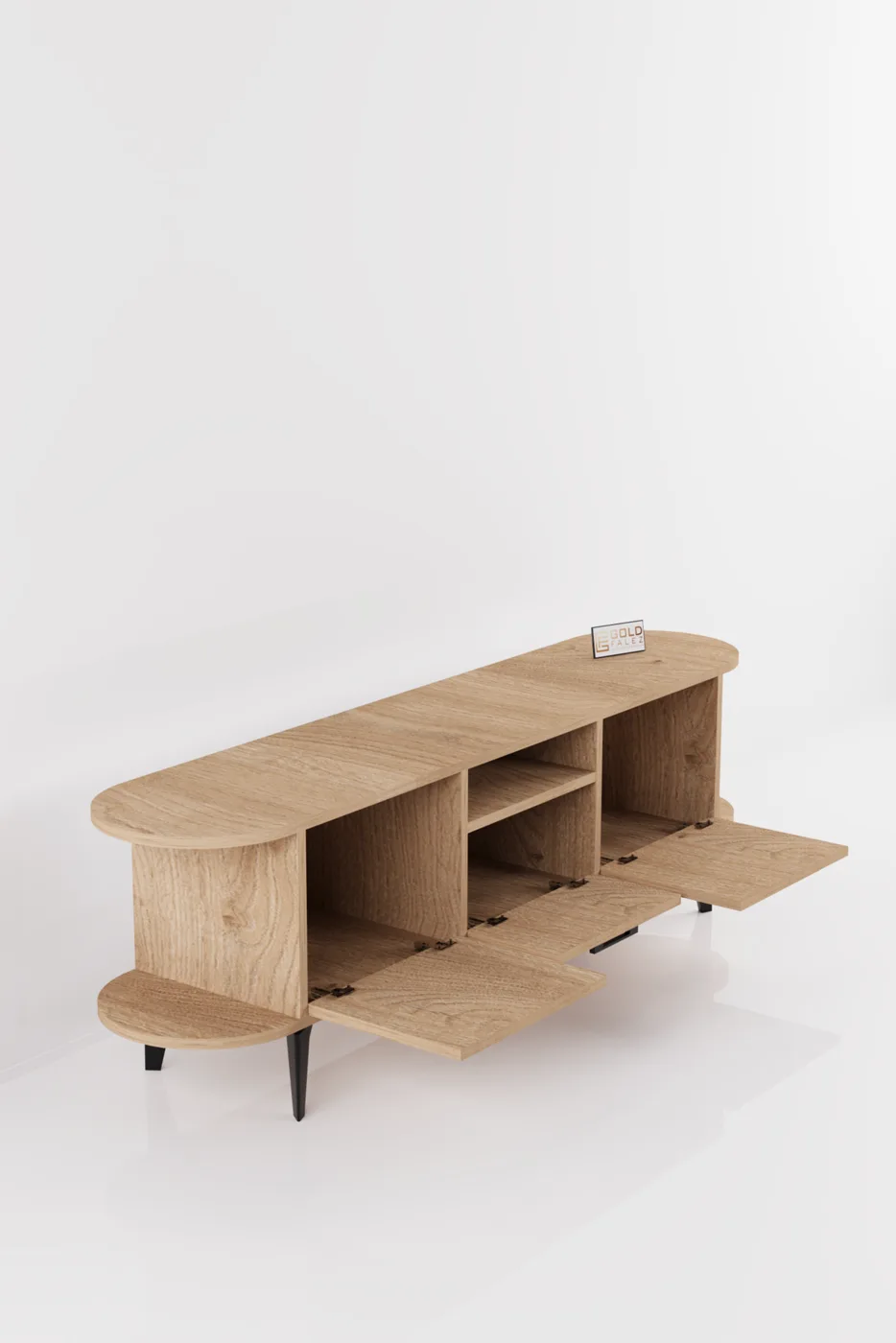 Mira Melamine-faced Chipboard TV Unit Beige