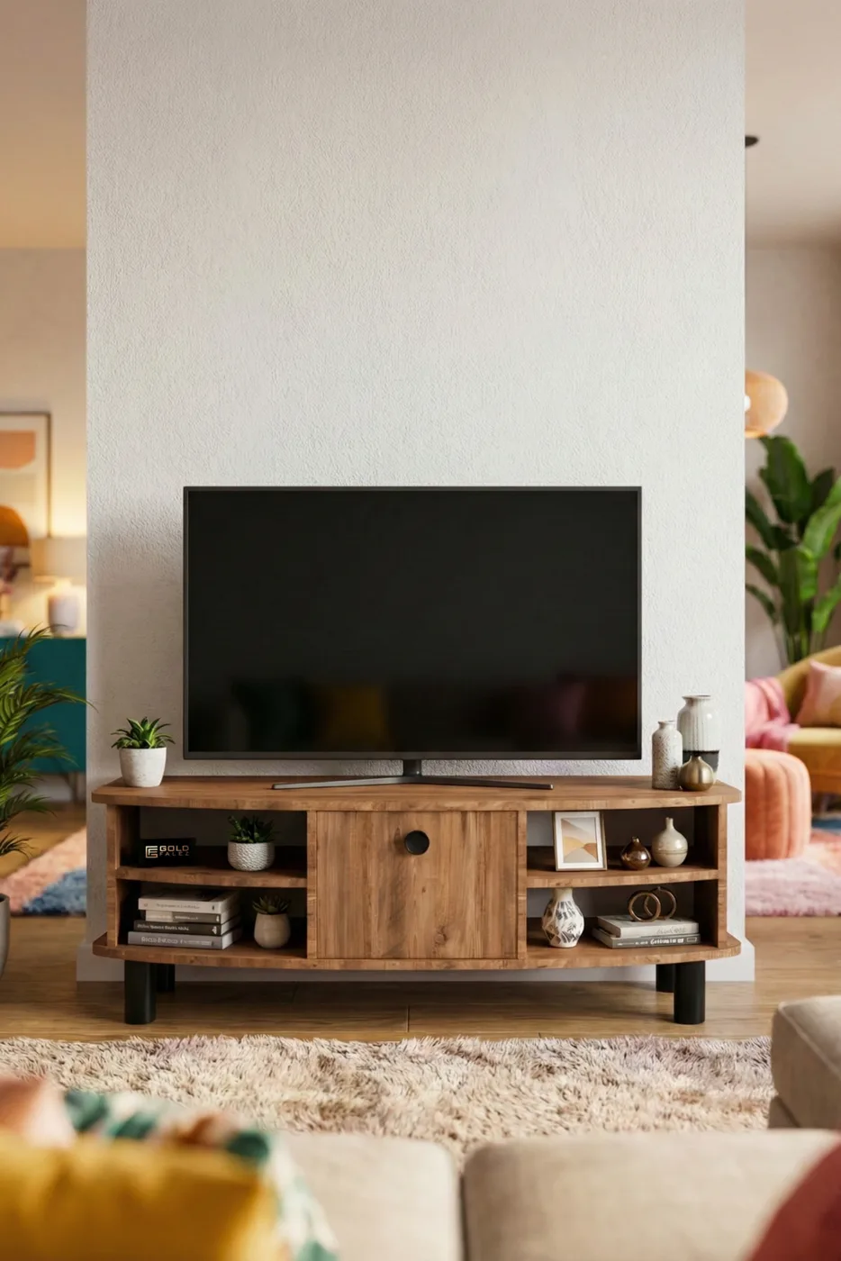 Vienna Modern Melamine-faced Chipboard TV Unit Multi-colour