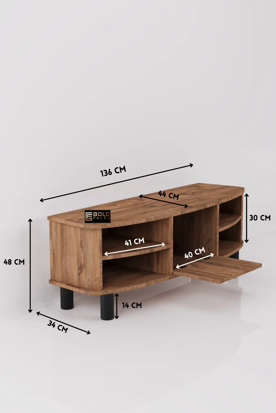Vienna Modern Melamine-faced Chipboard TV Unit Multi-colour