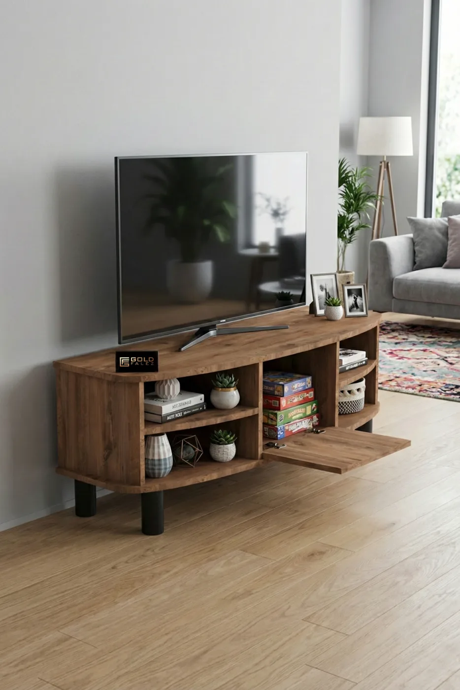 Vienna Modern Melamine-faced Chipboard TV Unit Multi-colour