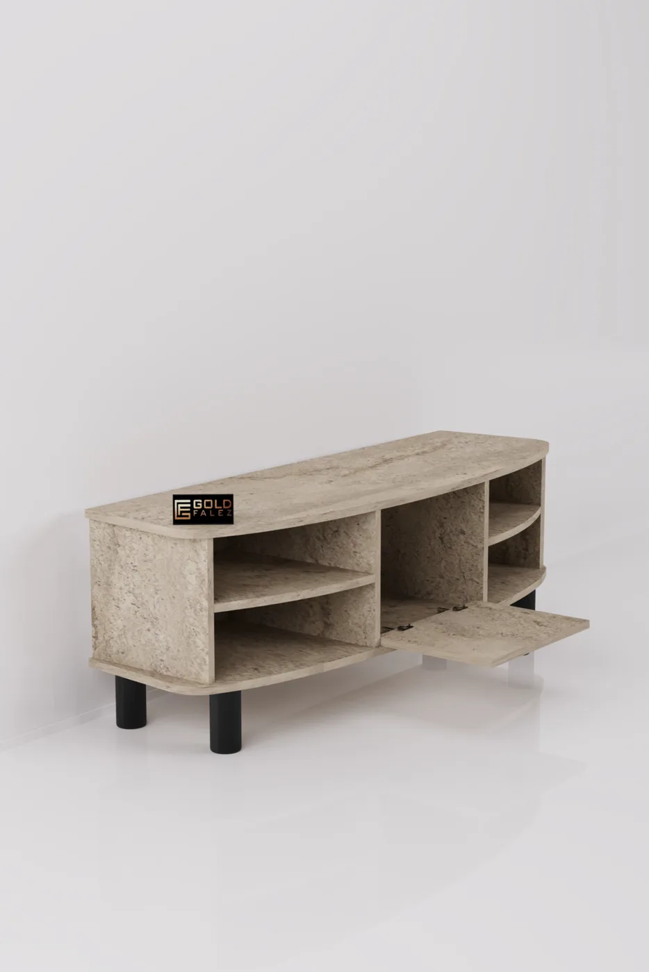 Vienna Melamine-faced Chipboard TV Unit Ecru