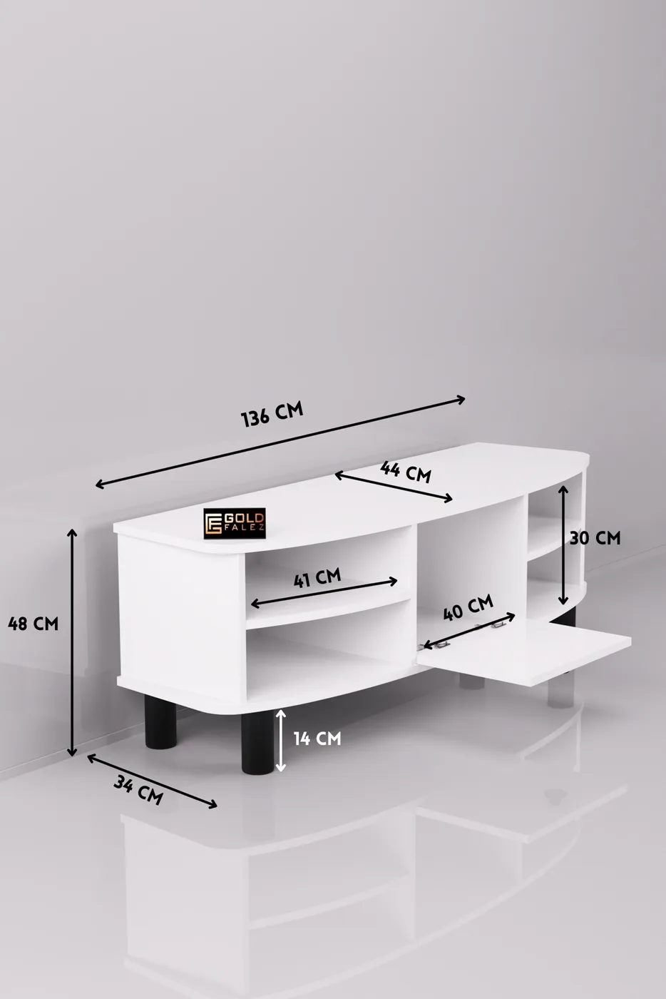 Vienna Melamine-faced Chipboard TV Unit White