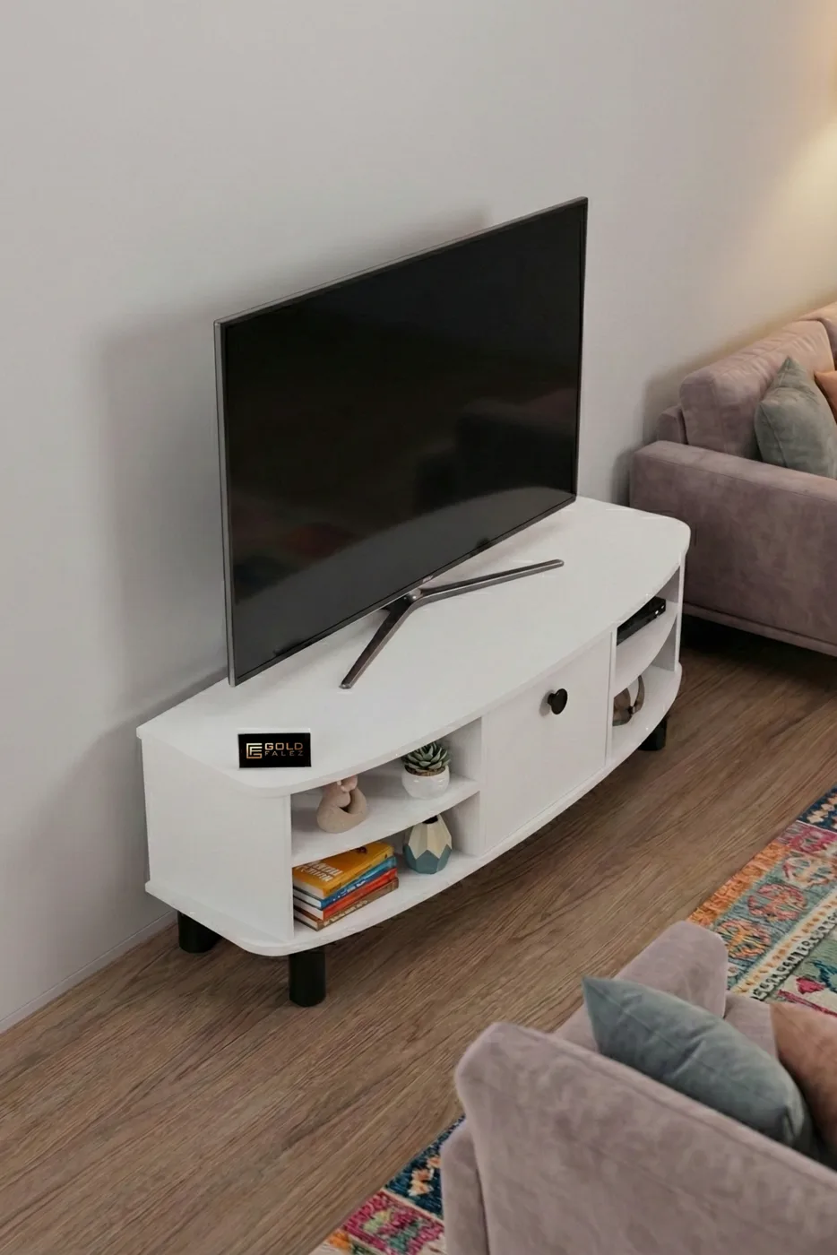 Vienna Melamine-faced Chipboard TV Unit White
