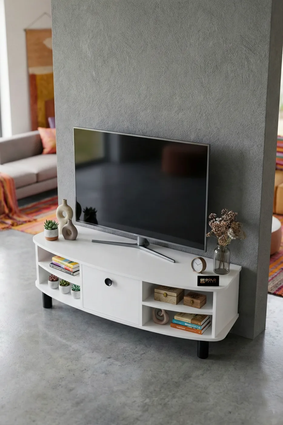 Vienna Melamine-faced Chipboard TV Unit White
